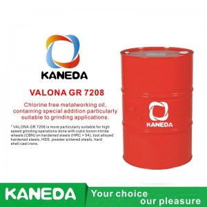 KANEDA VALONA GR 7208 Klórmentes fémfeldolgozó olaj, speciális adalékanyaggal, amely különösen alkalmas csiszolásra.