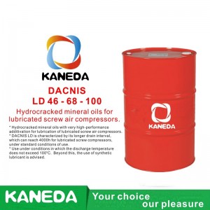 KANEDA DACNIS LD 32 - 46 - 68 Hidrokrakkolt ásványolajok kenhető csavaros légkompresszorokhoz.